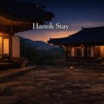 Traditional Korean hanok house in Seoul at sunset Wearing hanbok at Gyeongbokgung Palace Korea Korean tea ceremony in traditional hanok setting