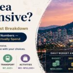 Is Korea expensive Seoul travel cost breakdown budget mid range comfort Seoul skyline