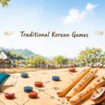 Traditional Korean Games banner with yutnori and Korean folk games