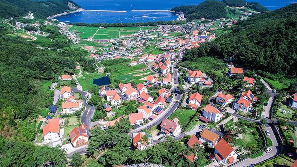 Sky view of Namhae German Village