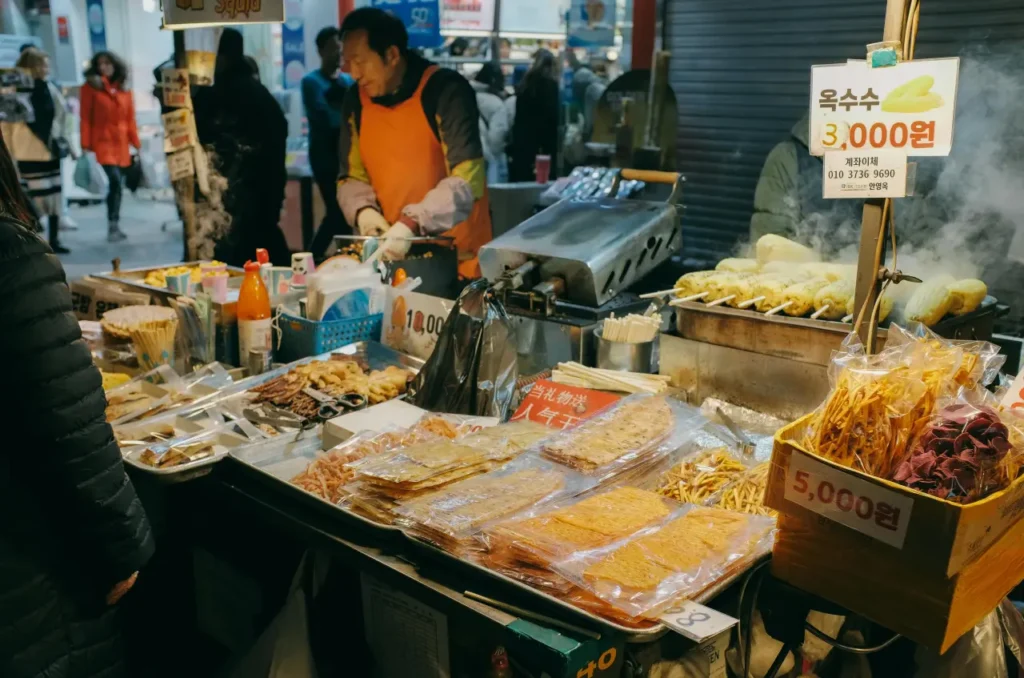 Myeongdong street food cart