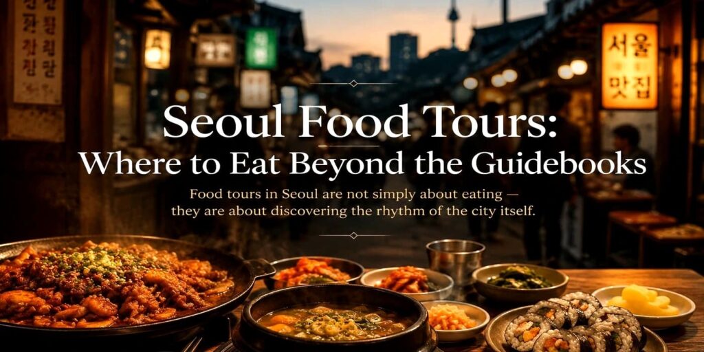 Seoul food tours Korean street food local restaurants night market banner