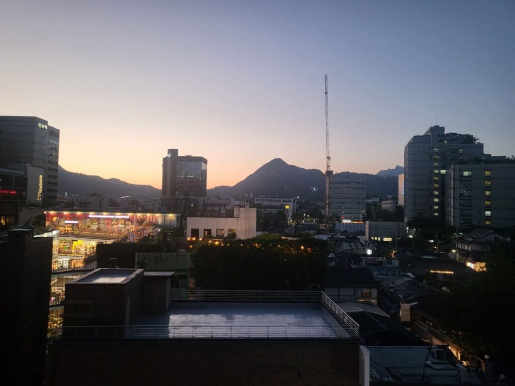 Evening view from rooftop - Le Franc 6th floor