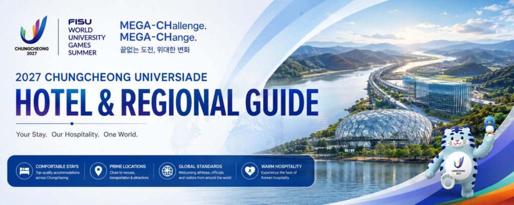 2027 Chungcheong Universiade — Hotel & Regional Guide banner